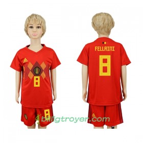 Billige Fotballdrakter Belgia Fellaini 8 Barn VM 2018 Hjemmedraktsett